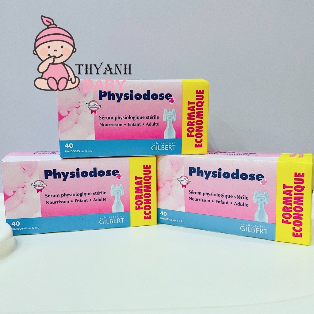 Nước Muối Sinh Lý Physiodose Pháp - Muối Hồng [Tep 40 ống 5ml/1]