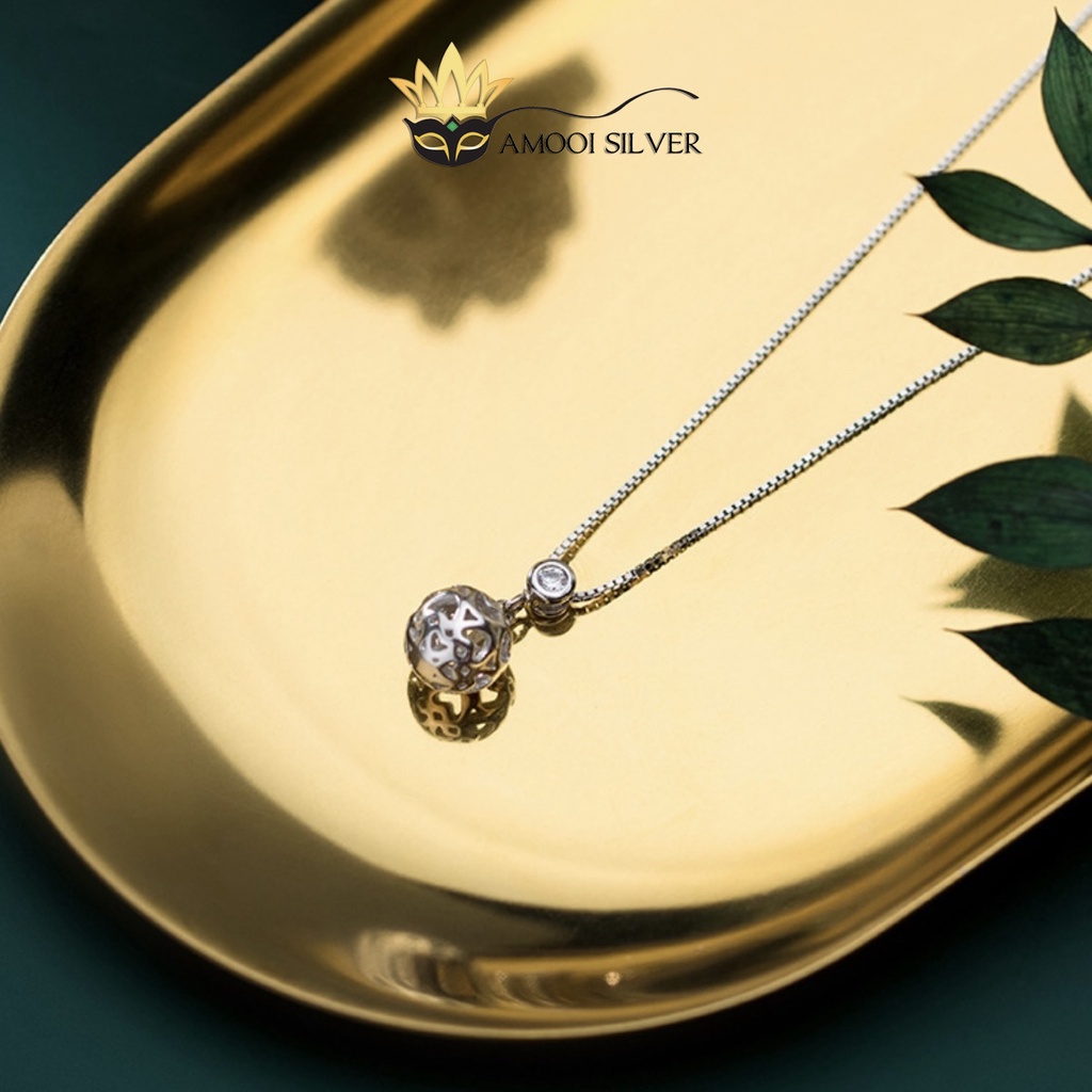 Dây chuyền bạc S925 charm trái tim - Amooi Silver AD173