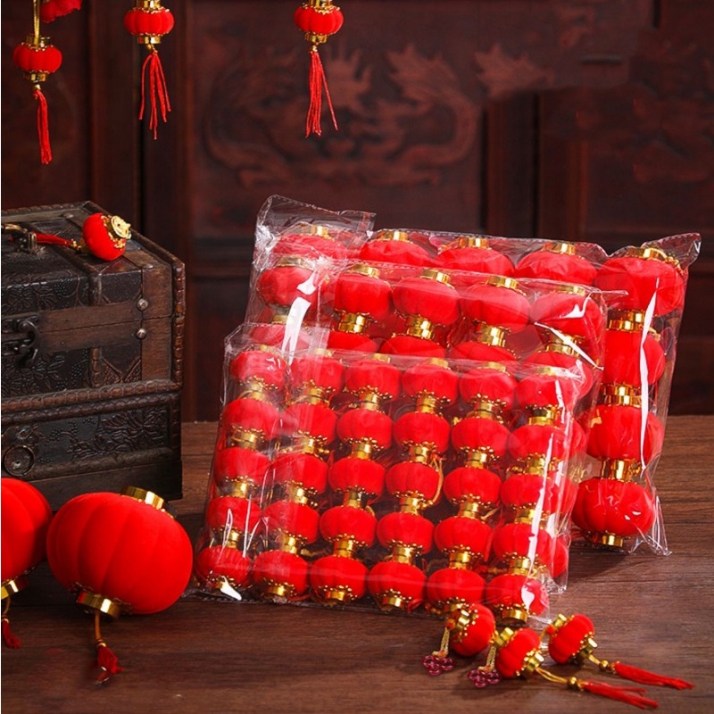 Đèn lồng treo trang trí năm mới phong cách Trung Hoa