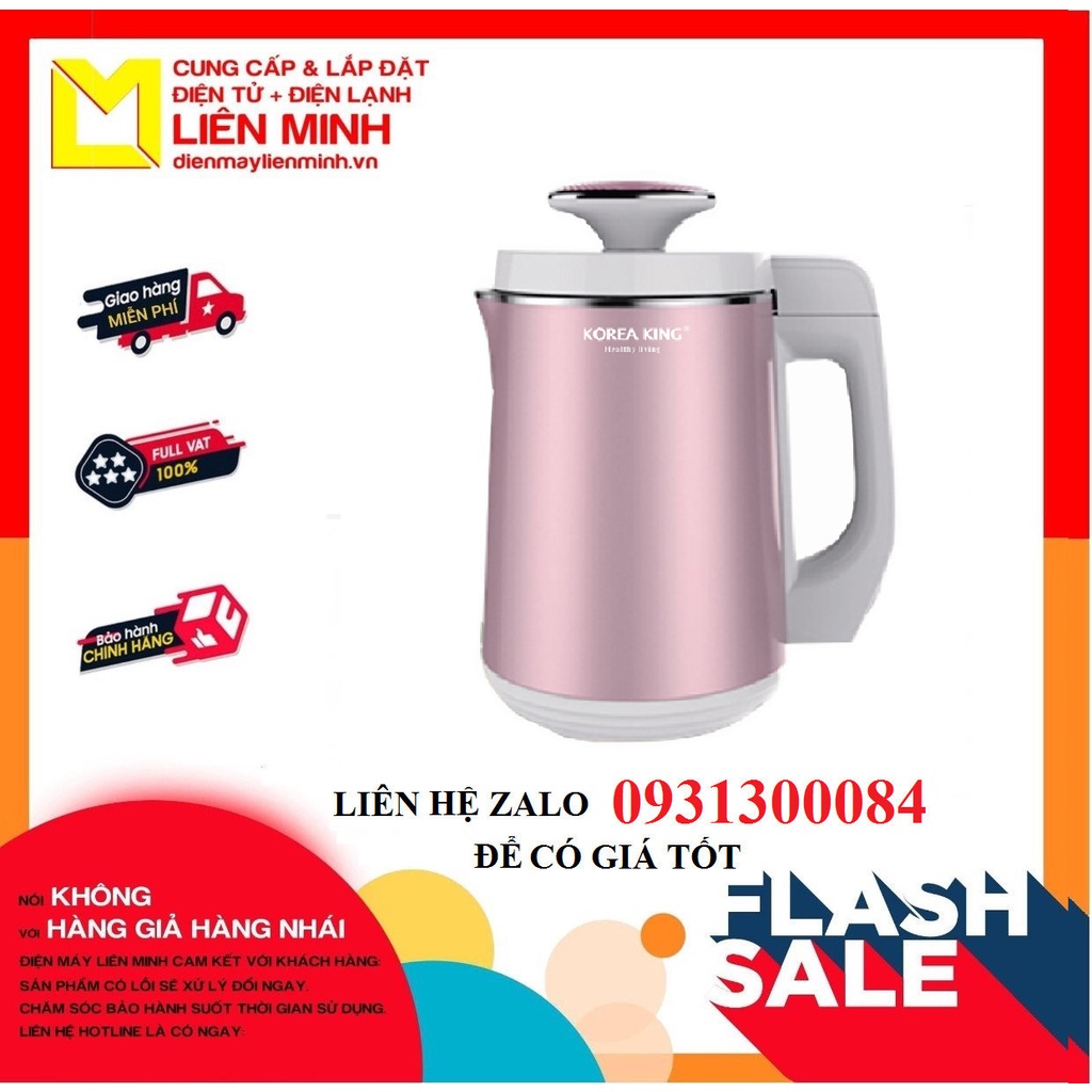 MÁY LÀM SỮA ĐẬU NÀNH KOREAKING KSM-1306PS , Công suất tiêu thụ (W) 800W , Dung tích (L) 1.3 lít , Trọng lượng 3.2kg