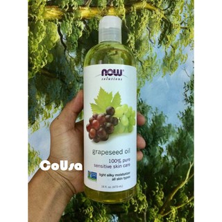 Dầu Hạt Nho Now Solutions Grapeseed Oil 100% Pure Sensitive Skin Care (473ml)