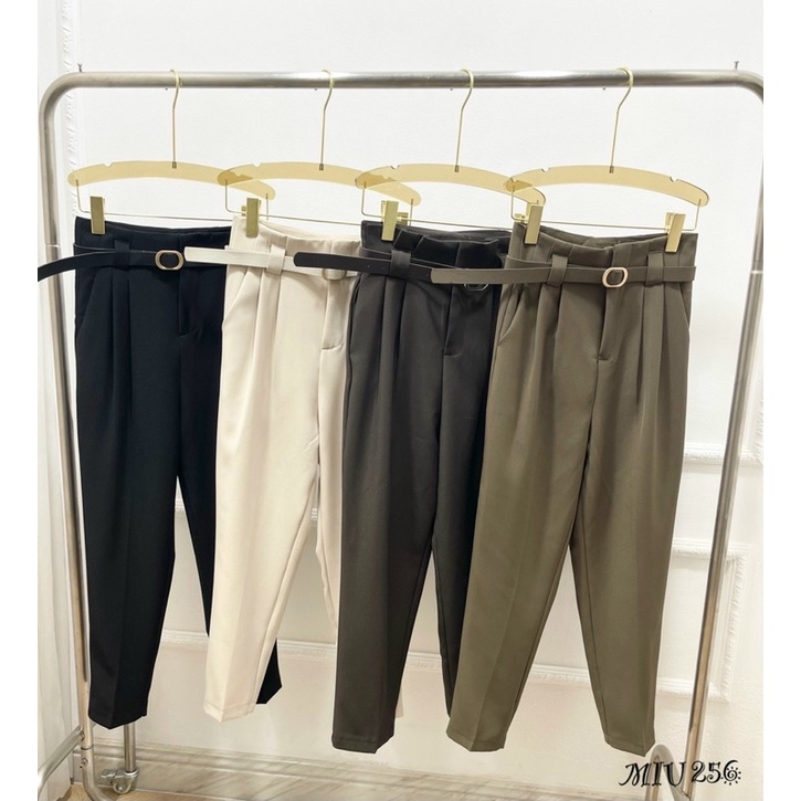 Quần baggy vải kèm đai mã 256 hàng QC