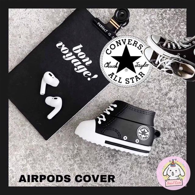 Case vỏ ốp bao đựng tai nghe không dây Airpods 1 2 pro Giày Converse