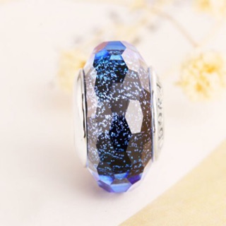 Charm glass bạc 925 xanh nhũ