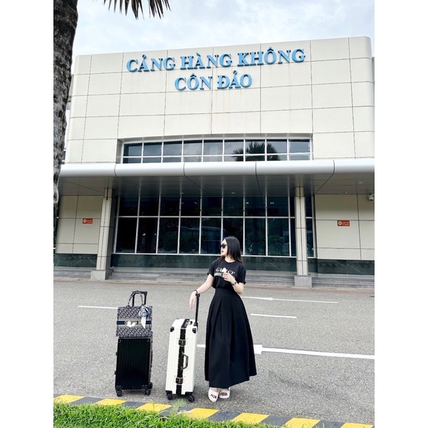 Chân váy dập ly dài