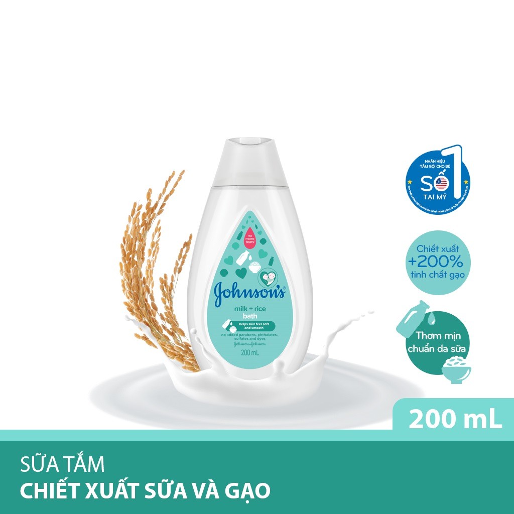 Sữa tắm Johnsons Baby Bath Milk + Rice 200ml date 09/2022