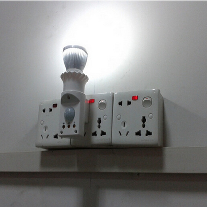 Đui đèn thông minh cảm biến hồng ngoại, ánh sáng JL-020 có thể cắm trực tiếp vào ổ cắm, tiết kiệm năng lượng