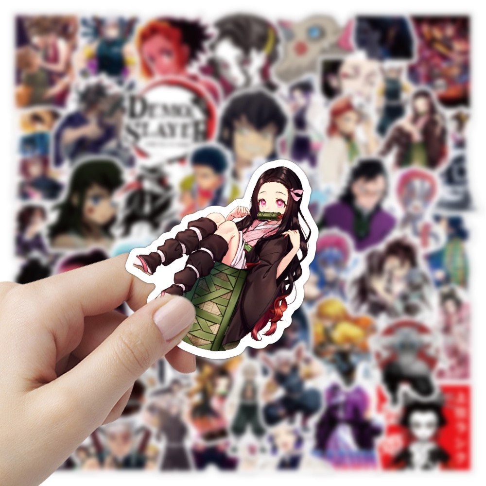 Bộ 50 Sticker Hoạt Hình One Piece 4-8cm