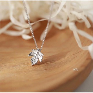 dây chuyền bạc hình chiếc lá