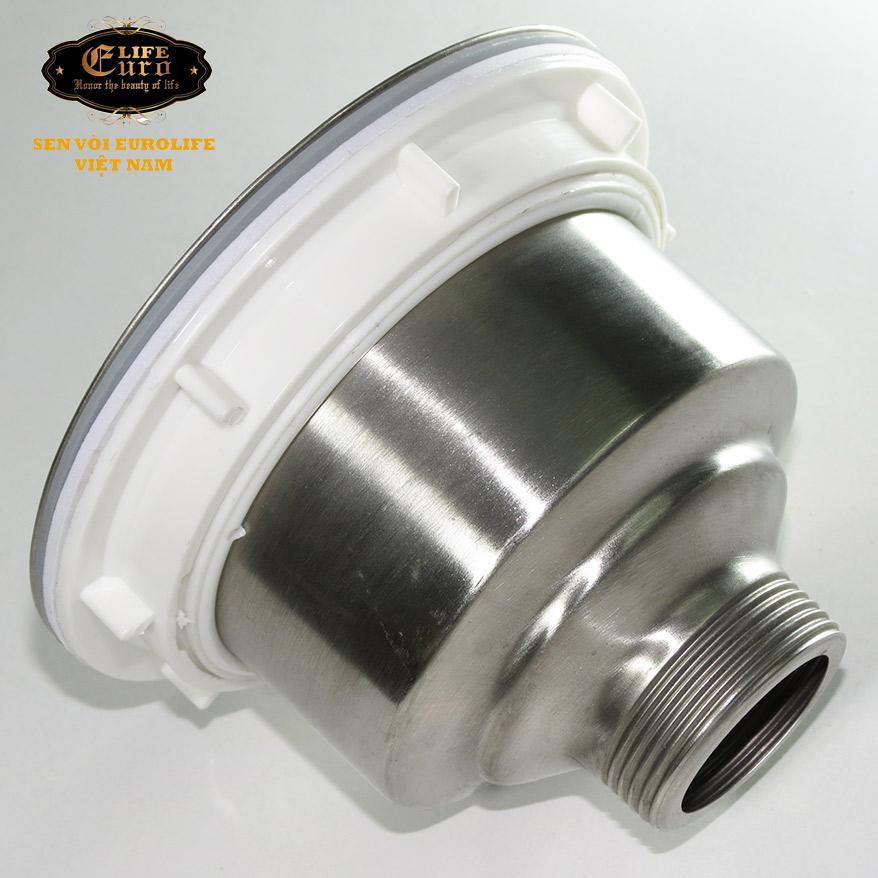 Bầu xi phông chậu rửa chén Inox SUS 304 110mm Eurolife EL-BX110