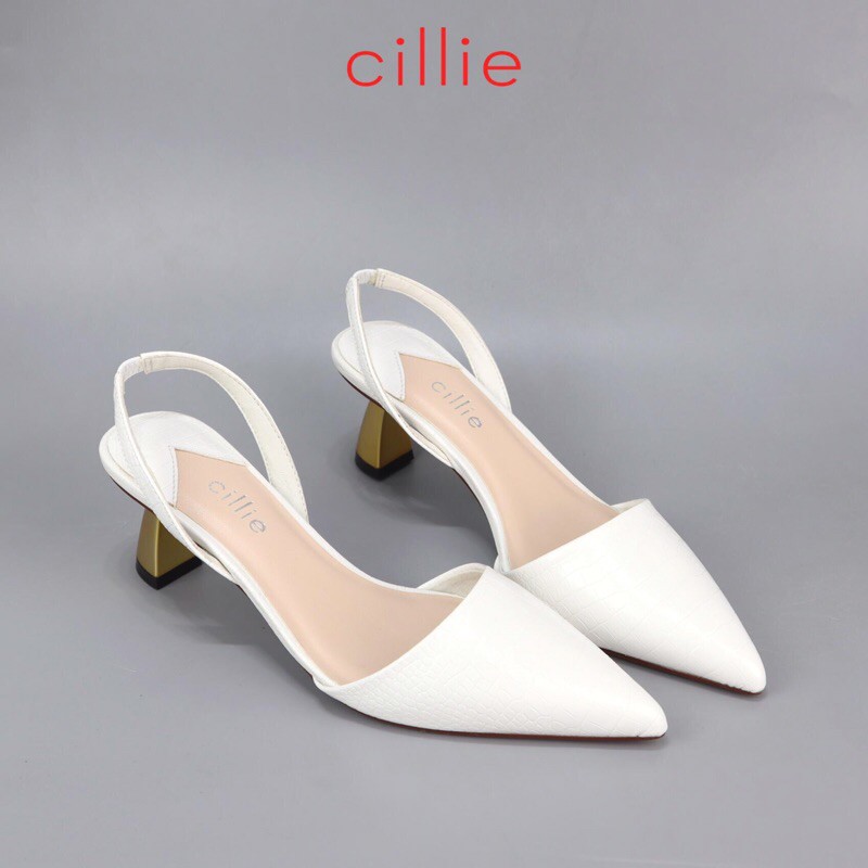 Giày cao gót nữ Cillie bít mũi hở hậu cao 6cm 1207