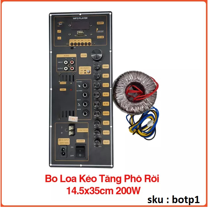 Mạch Loa Kéo Công Suất 200W Tăng Phô Rời Hàng Chuẩn - sku : botp1