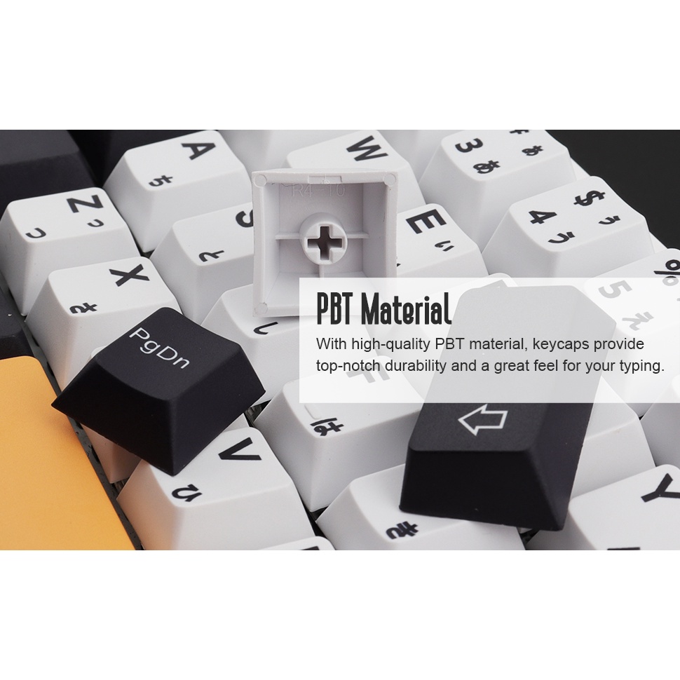 PBT Keycaps, 145 Keycaps Cherry Profile Dye-Sublimation Nhật Bản Keycap cho bàn phím cơ Cherry MX, Bố cục tiếng Anh , Bố cục ISO