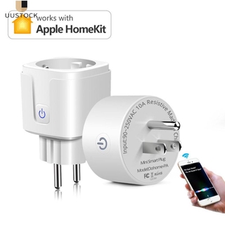 Wifi smart socket us/eu 100-240v remote control smart socket for apple homekit app monitoring