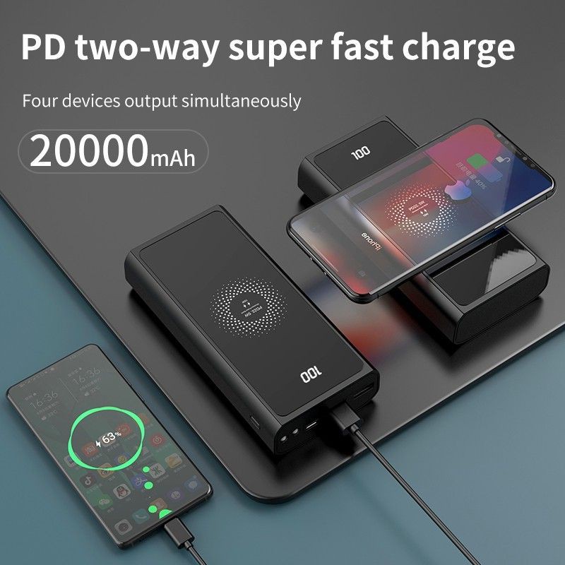 Sạc dự phòng 20.000 mAh PD 22.5W wireless 15W