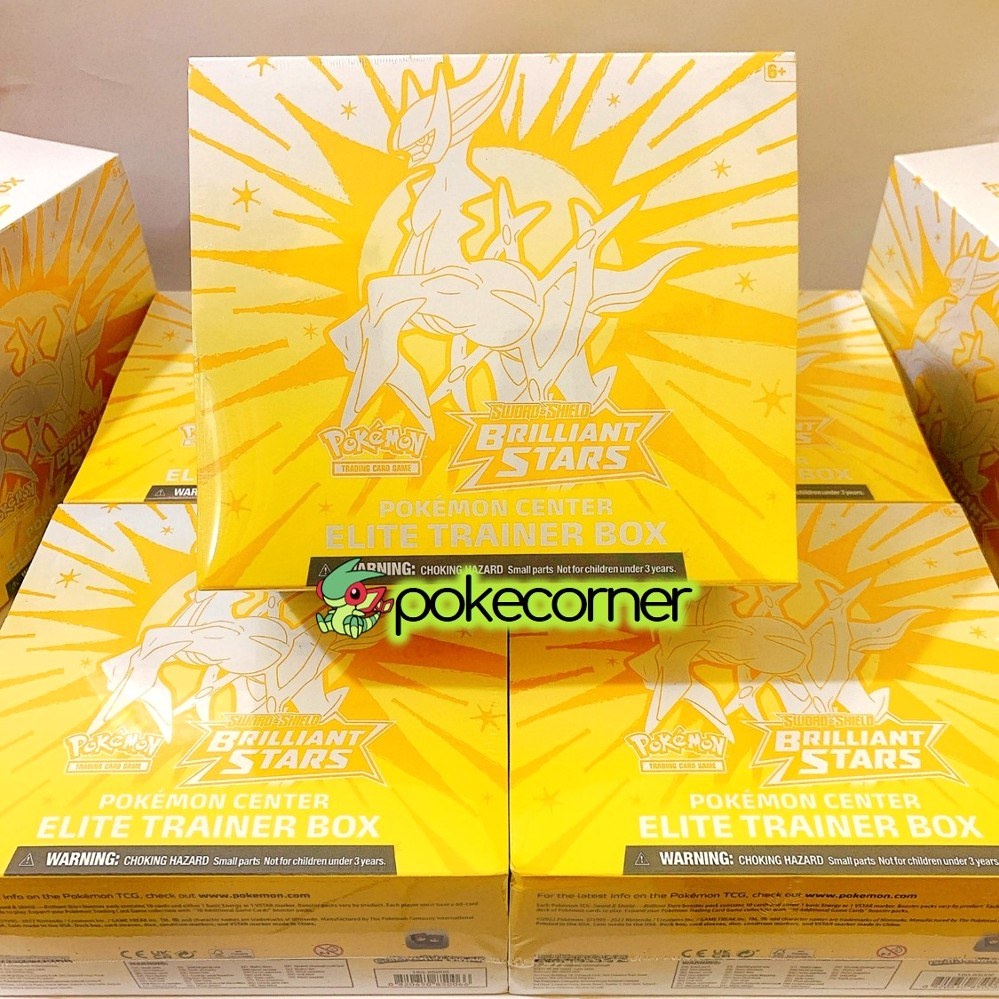 (Cao cấp) Hộp bài pokemon tcg Elite trainer box Brilliant Stars ETB phiên bản Pokemon Center chính hãng - PokeCorner !