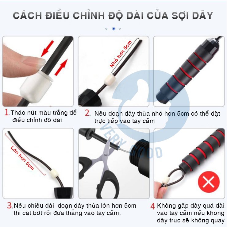 Dụng cụ dây nhảy giảm cân đốt mỡ bụng lõi thép đàn hồi có tạ 2.9m tập thể dục gym muay thái tăng thể lực sức khỏesupper