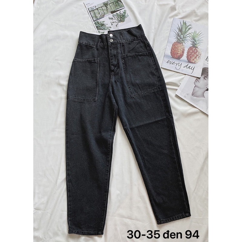 Quần baggy jean nữ Ms94 ✈️FREESHIP✈️ quần baggy jean nữ lưng cao size đại 2 túi kiểu hàng VNXK thời trang bigsize 2KJean | BigBuy360 - bigbuy360.vn