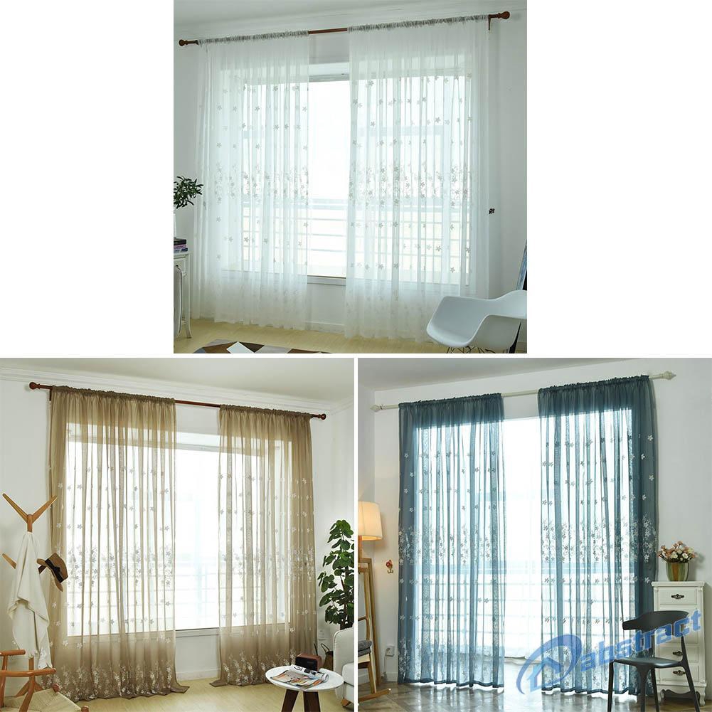 Rèm Cửa Bằng Polyester Với Họa Tiết Thêu Kích Thước 2.5x1m Đầy Độc Đáo