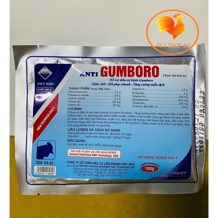 ANTI GUMBORO GÓI 100g