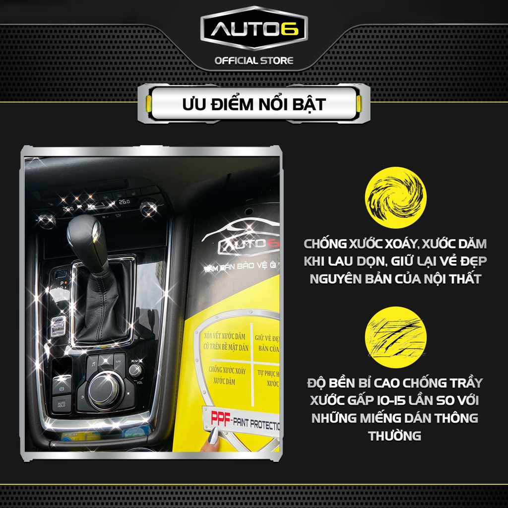 MAZDA CX8 2018-2023: Film PPF CAO CẤP trong suốt, chống xước và phục hồi vết xước nội thất ô tô - AUTO6