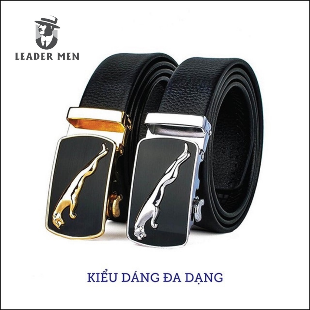 Thắt Lưng Nam LEADER MEN Chất Liệu Da Cao Cấp Khóa Tự Động - Dây Lưng Nam Thời Trang Khóa Mặt Hình Con Báo TLK4-01