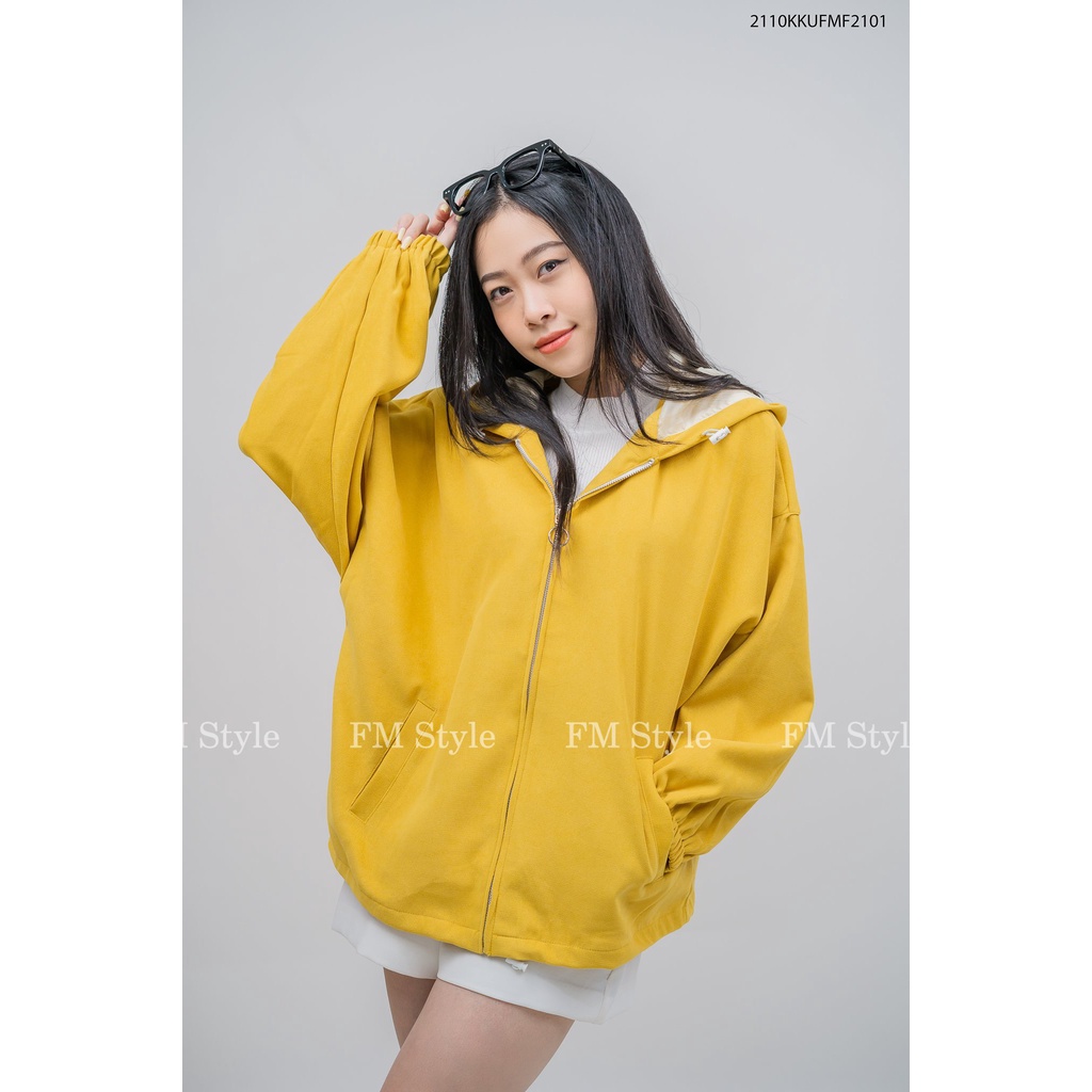Áo khoác nữ FM Style form rộng freesize chất nhung tăm 2 lớp dày dặn tay bo thiết kế trẻ trung năng động  211021509