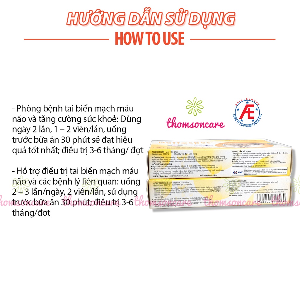 Nattospes combo 6 tặng 1 - Hỗ trợ hoạt huyết dưỡng não, tuần hoàn não, ngủ ngon