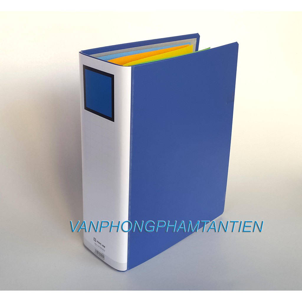 Bìa File còng ống KingJim 1478 GSV 8cm mở 2 bên đầu.