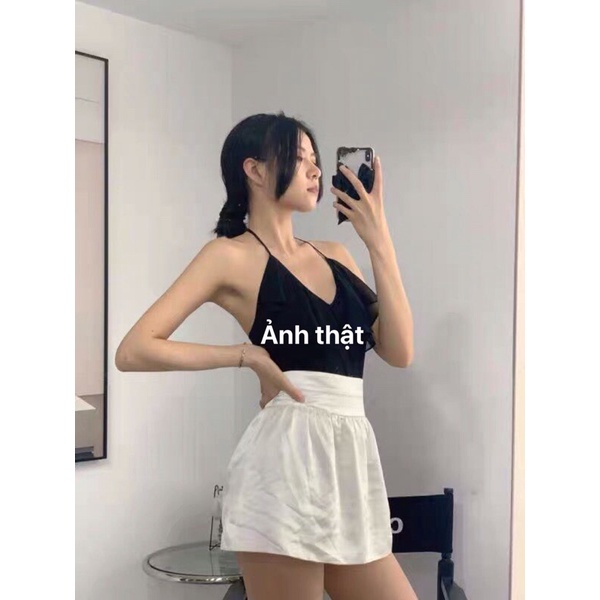 |LUCIEY SET| Set áo cổ yếm chân váy lấp lánh sang chảnh JENNIE BLACKPINK TLÉA