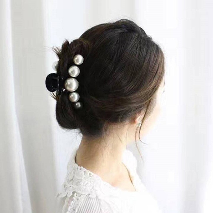 Kẹp tóc đính đá ngọc trai nhân tạo loại nhỏ phong cách Hàn Quốc thời trang nữ tính youngcityshop 30.000