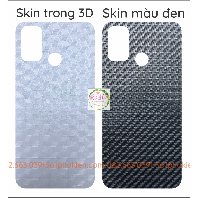 Miếng dán mặt lưng skin carbon Vsmart Joy 4 / Live 4
