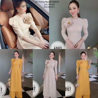 55-65kg bigsize áo dài hoa xếp cao cấp ad07