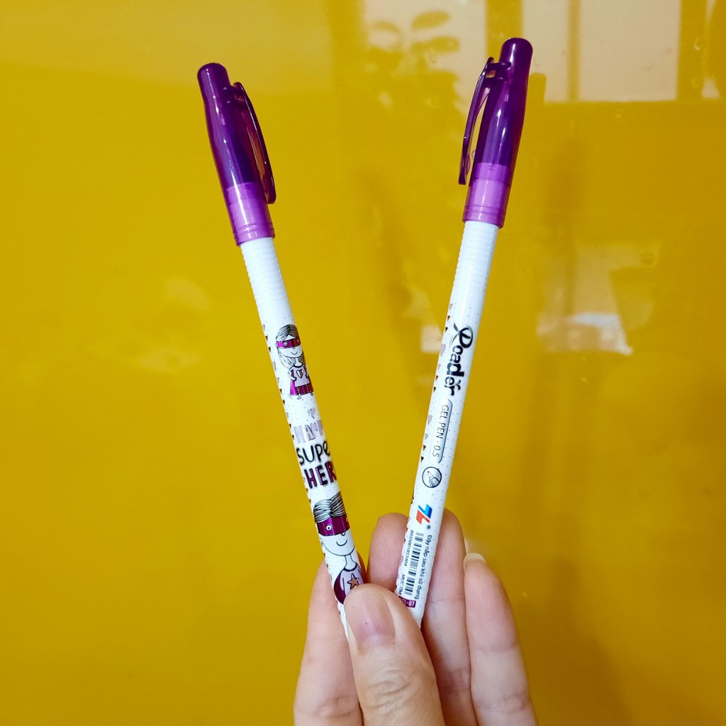 Combo 5 cây bút Gel tím ❤️ Bút Gel mực tím cho học sinh