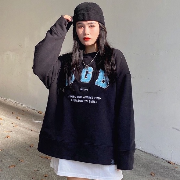 Áo Tay Dài Local Brand - Áo Sweater ORIGINAL THÊU XÙ DRAGONBYBOI ĐEN nỉ cao cấp