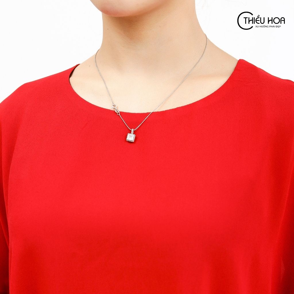 Áo Chiffon 2 Lớp Thiều Hoa Thiết Kế Sang Trọng, Thanh Lịch, Vải Thoáng Mát Dành Cho Nữ Trung Niên Có Size Lớn AN1B0431