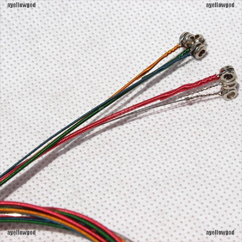 Set 6 Dây Đàn Guitar Acoustic Màu Cầu Vồng