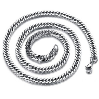Dây chuyền nam dây xích bản 6mm dài 56cm titan ko đen tt 2483