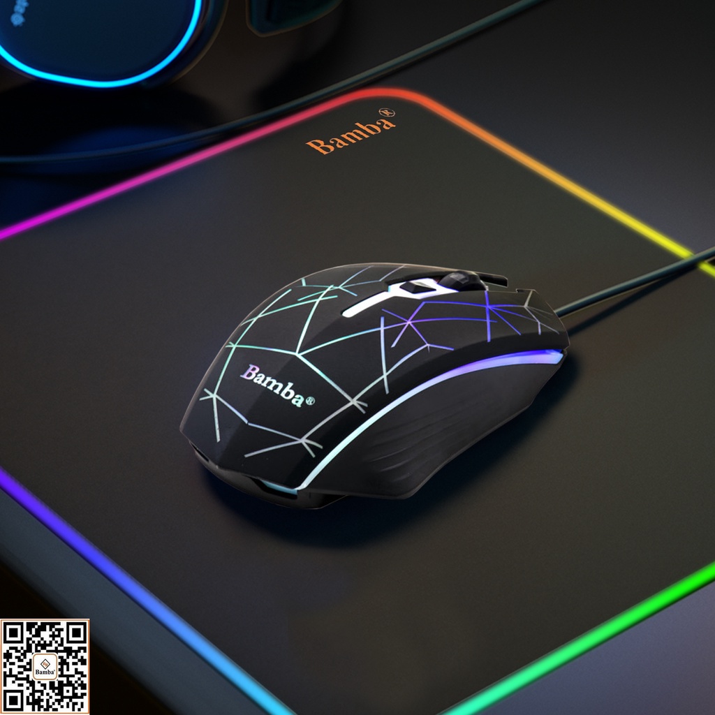 Chuột quang máy tính có dây Bamba B08 LED CHUYÊN GAME