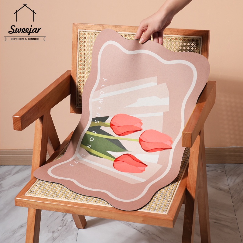 Thảm Chùi Chân Thấm Hút Tốt Nhanh Khô Chống Trượt Tiện Dụng Cho Nhà Tắm / Phòng Khách
