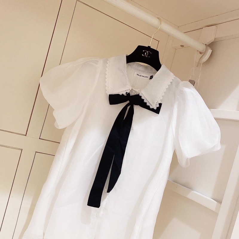 FOAMY TOP - Áo voan bồng tiểu thư