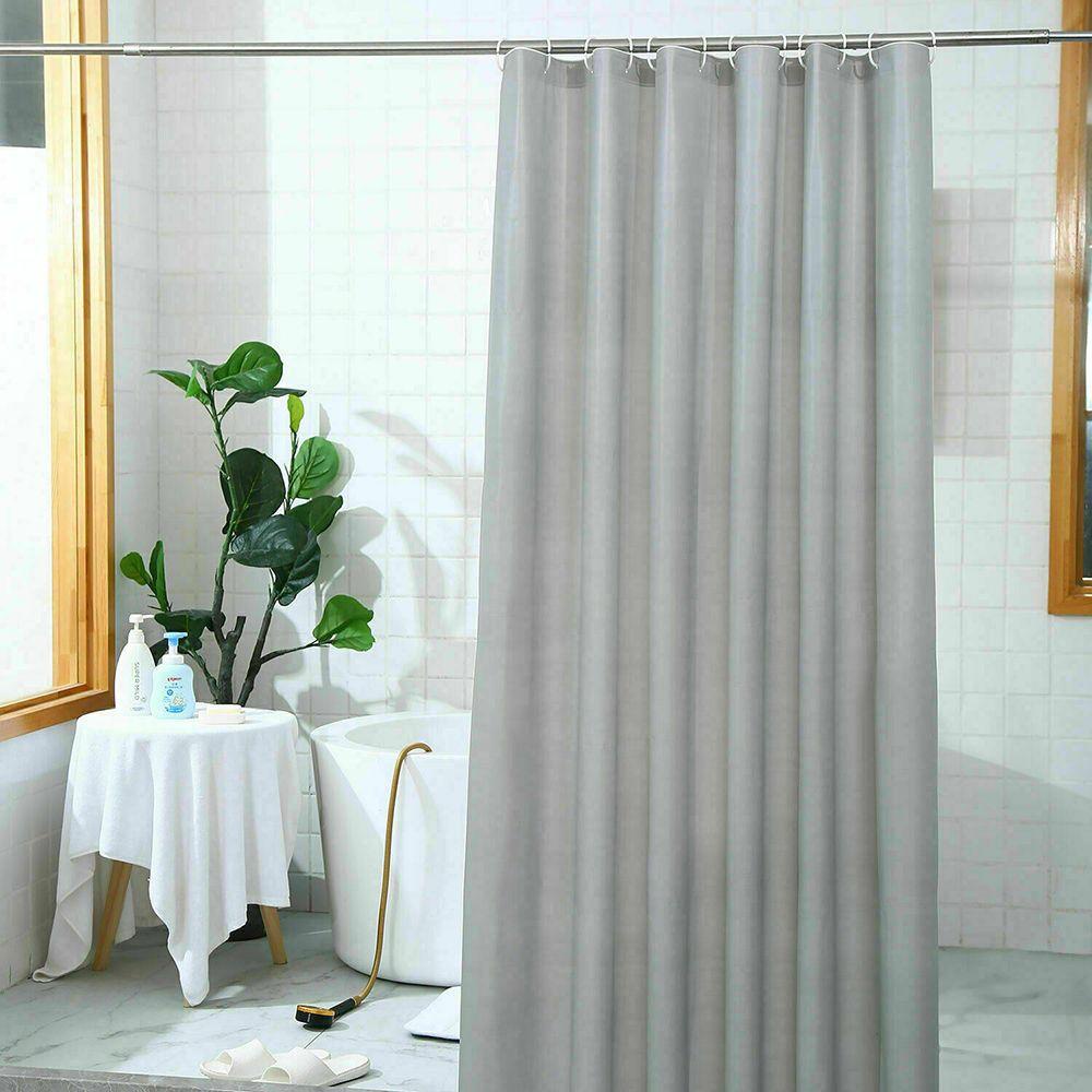KUNHEV Rèm Che Bồn Tắm PEVA Dày Dặn Chống Thấm Nước/ Nấm Mốc Kèm 12 Móc Tiện Dụng Cho Nhà Tắm