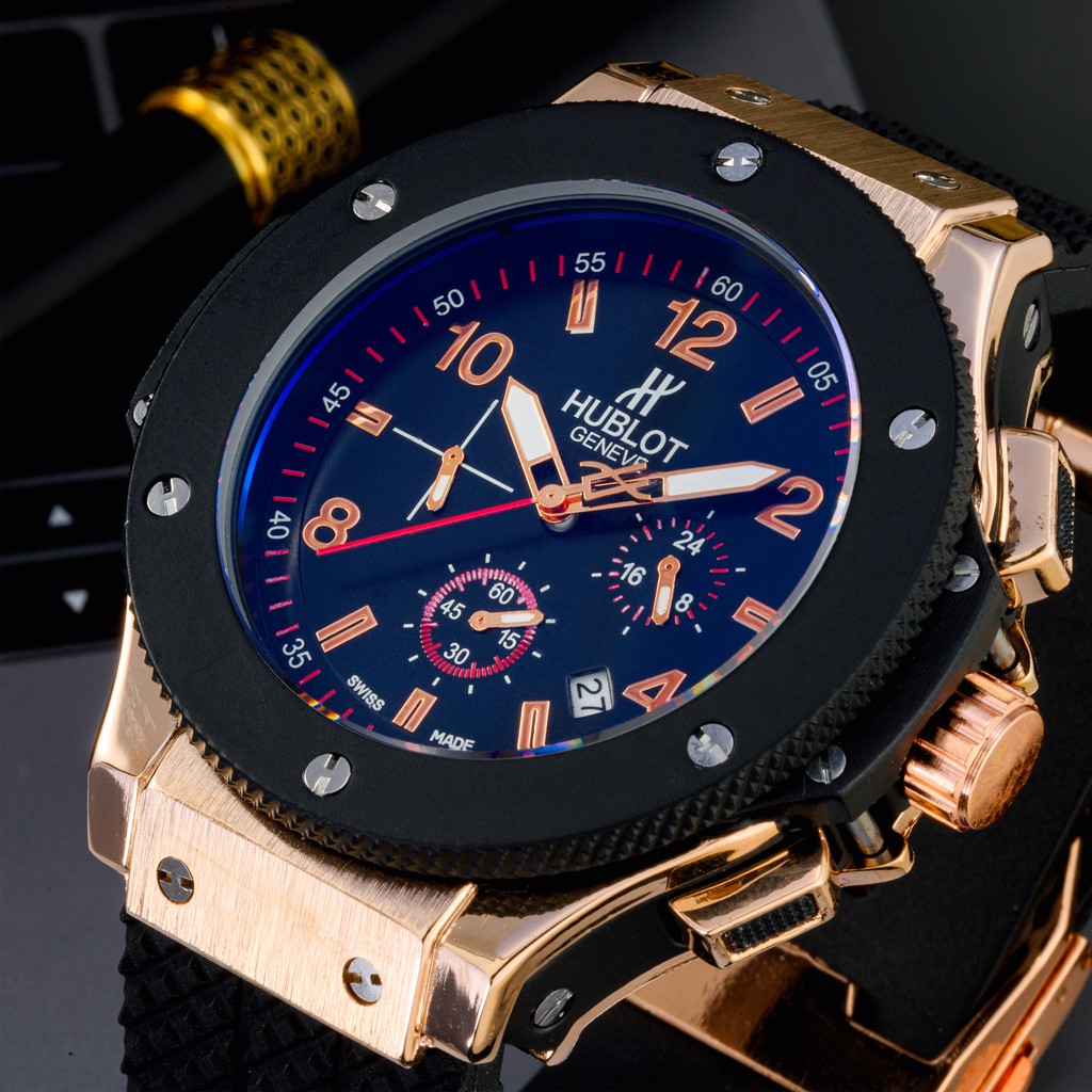 Đồng hồ nam Hublot máy pin dây cao su chống nước cao cấp bảo hành 12m DH206