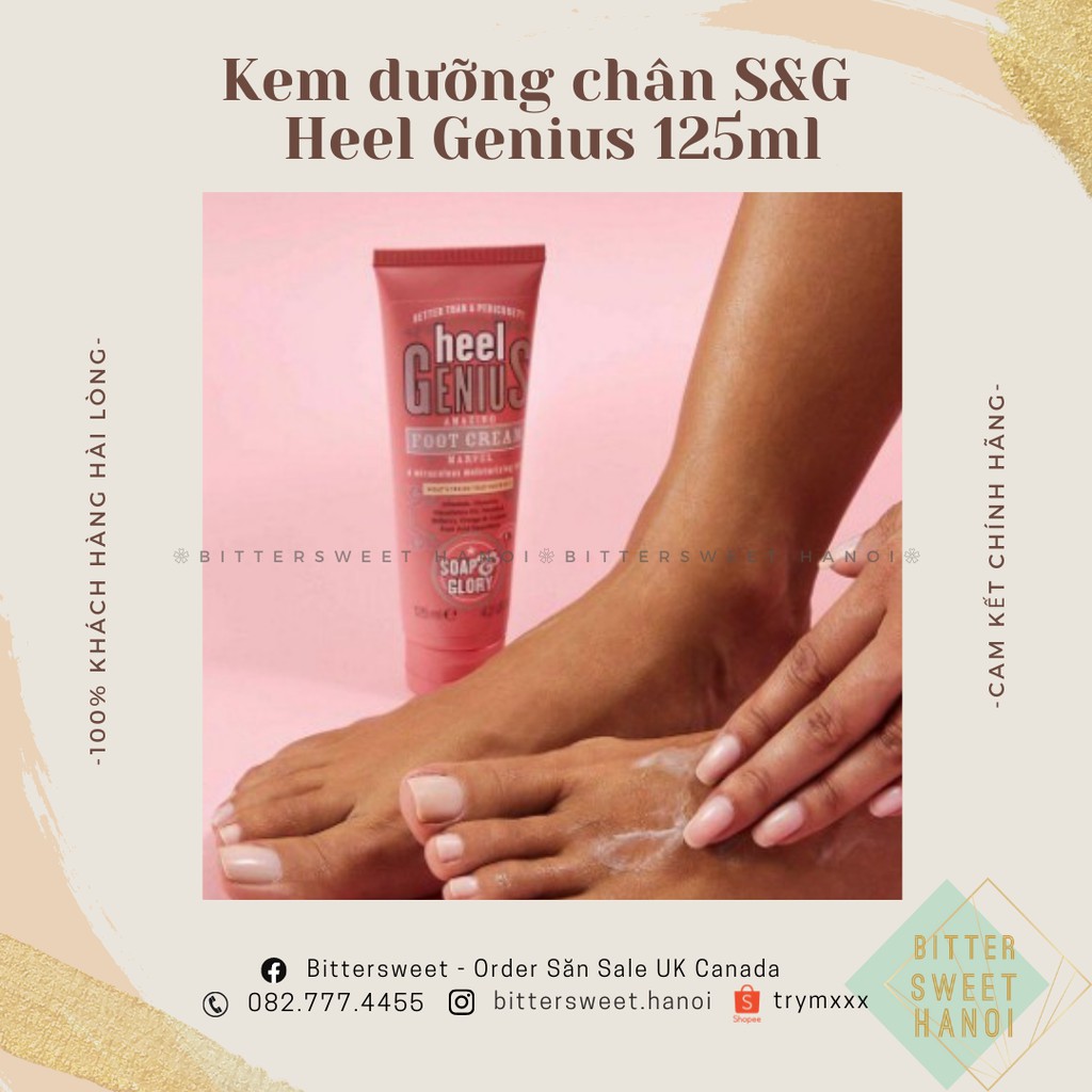 [mẫu mới] Kem dưỡng da chân Soap &amp; Glory Heel Genius Foot Cream 125ml