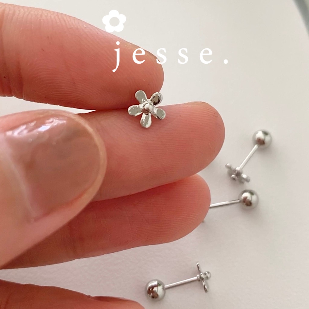 Khuyên tai không gỉ bi fllower jesse store T5