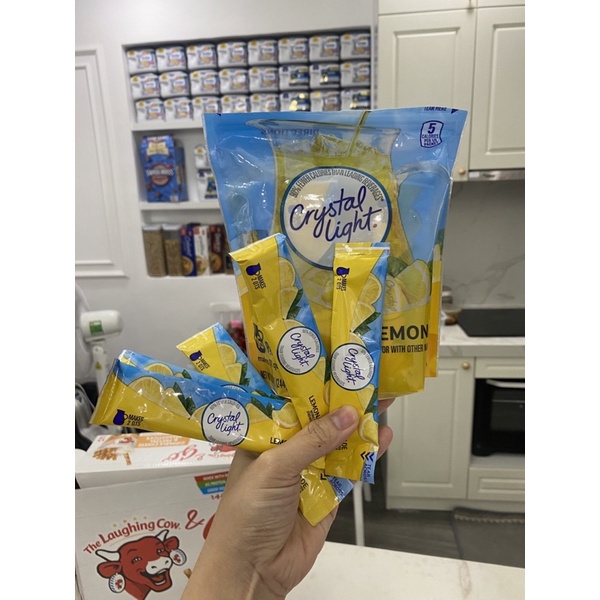 Bột pha nước uống Crystal Light Lemondade - 16 gói 244gr