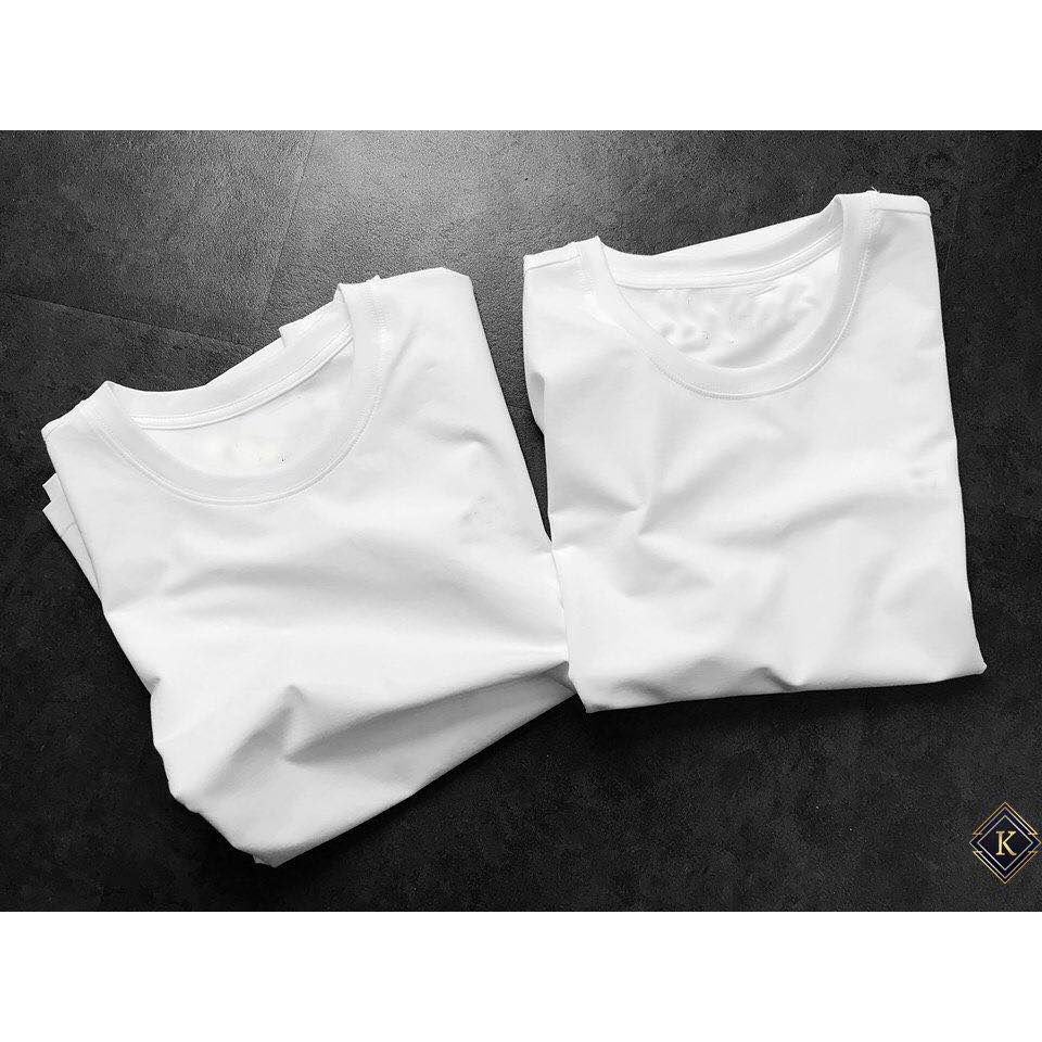 Áo Phông Trắng THOITRANG24H Vải Dày Unisex CHO NAM VÀ NỮ