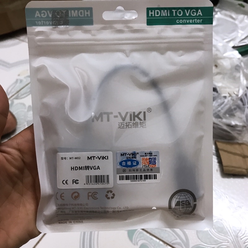 Cáp Chuyển Đổi Tín Hiệu HDMI Sang VGA Dài 20Cm ,HDMI to VGA,Dây Máy Chiếu Laptop PC