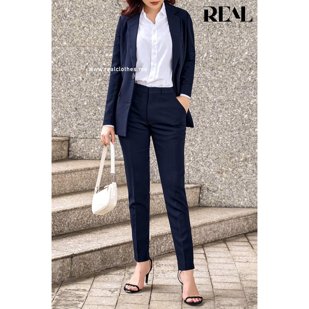 Quần tây lưng vừa, màu đen, đủ size, vải Tuyết Hàn cao cấp