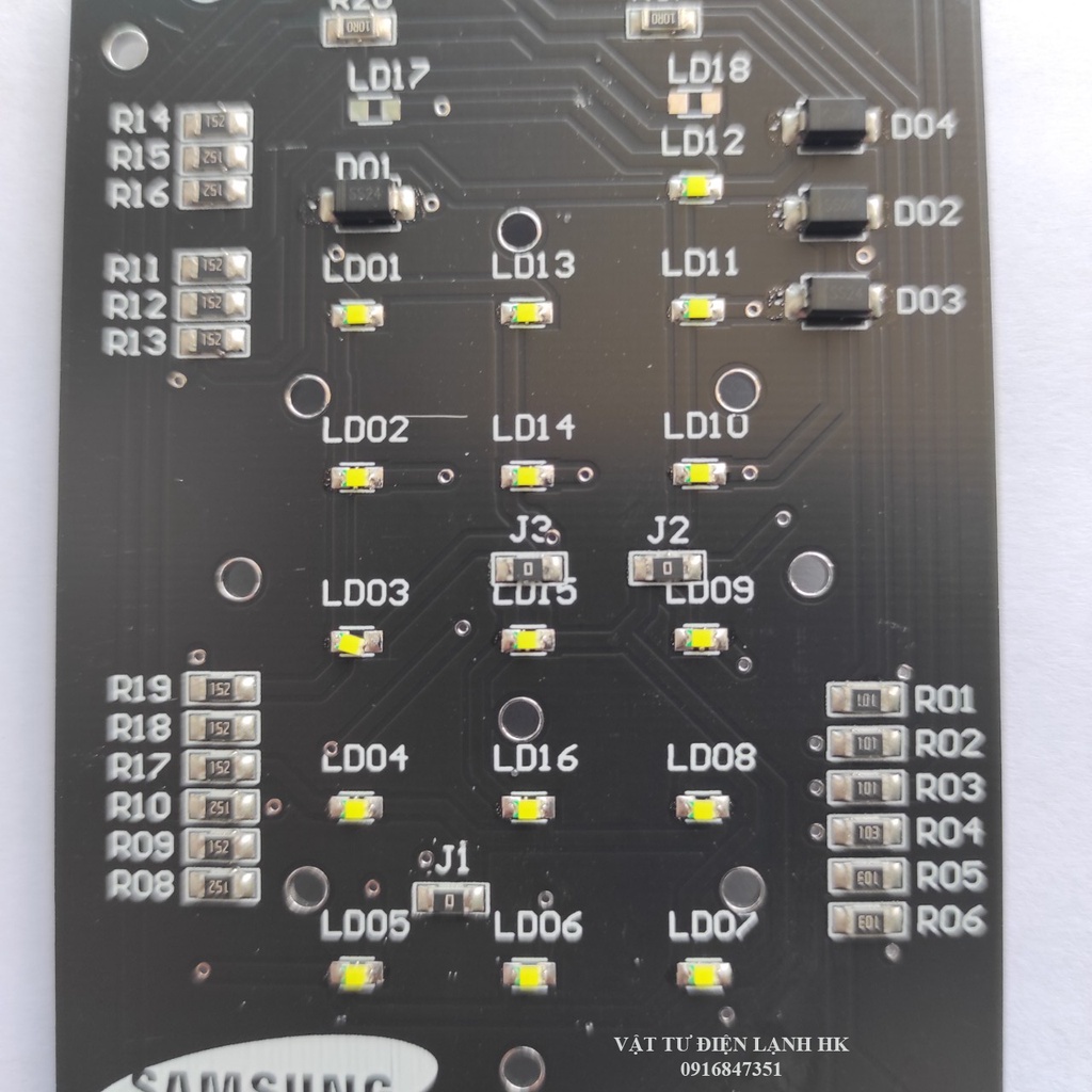 Bo mạch hiển thị tủ lạnh samsung 3 phím RT35K5982BS/SV Vỉ Broad đèn led điều khiển tủ Sámung